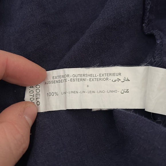 100% Linen Dark Sleeveless Shirt - Picture 7 of 7